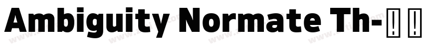 Ambiguity Normate Th字体转换